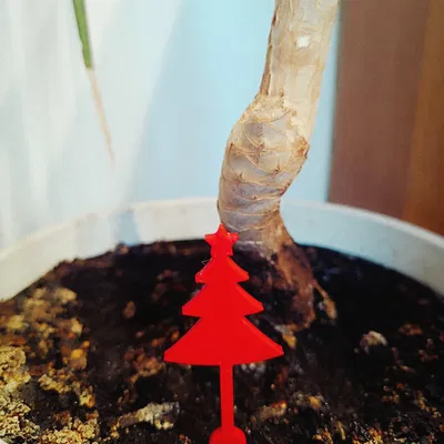 Cọc Cây Thông Noel 3D; Cọc Trang Trí Chậu Cây Hình Cây Thông Noel