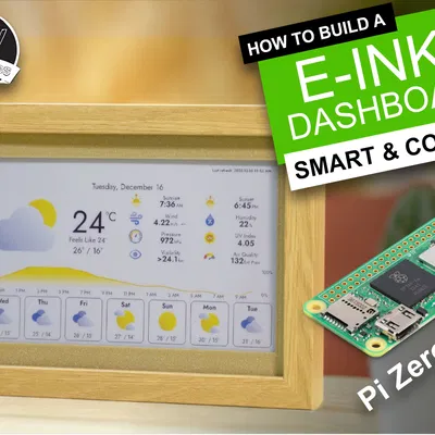 Tự làm Bảng điều khiển E-INK Màu - Thời tiết | Lịch | Ảnh | Tin tức...