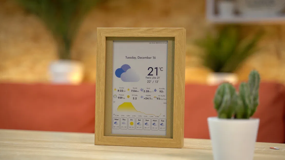 Tự làm Bảng điều khiển E-INK Màu - Thời tiết | Lịch | Ảnh | Tin tức... - Image 6