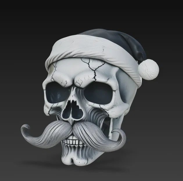 Đầu Lâu Ông Già Noel - Trang Trí Lễ Hội - Image 2