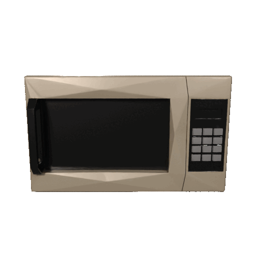 Mô Hình 3D Lò Vi Sóng Phong Cách Low Poly