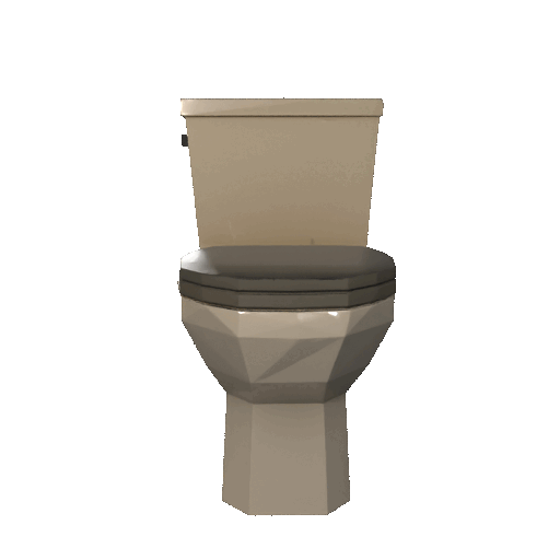 Mô Hình Bồn Cầu Nhà Tắm Kiểu Low Poly 3D - Image 2