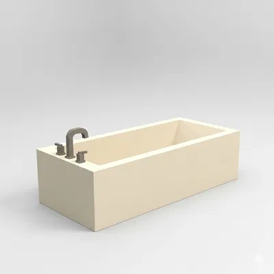 Mô hình bồn tắm Low Poly 3D