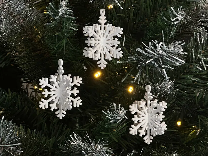 Mô hình 3D Bông Tuyết Lắp Ghép Snap-Fit Trang Trí Năm Mới - Image 2