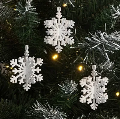 Mô hình 3D Bông Tuyết Lắp Ghép Snap-Fit Trang Trí Năm Mới