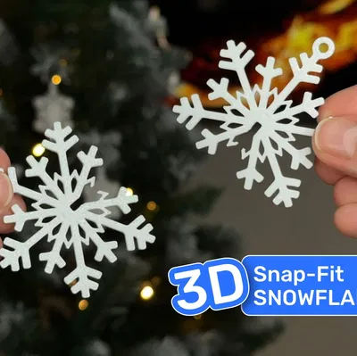 Mô hình 3D Bông Tuyết Lắp Ghép Snap-Fit Trang Trí Năm Mới