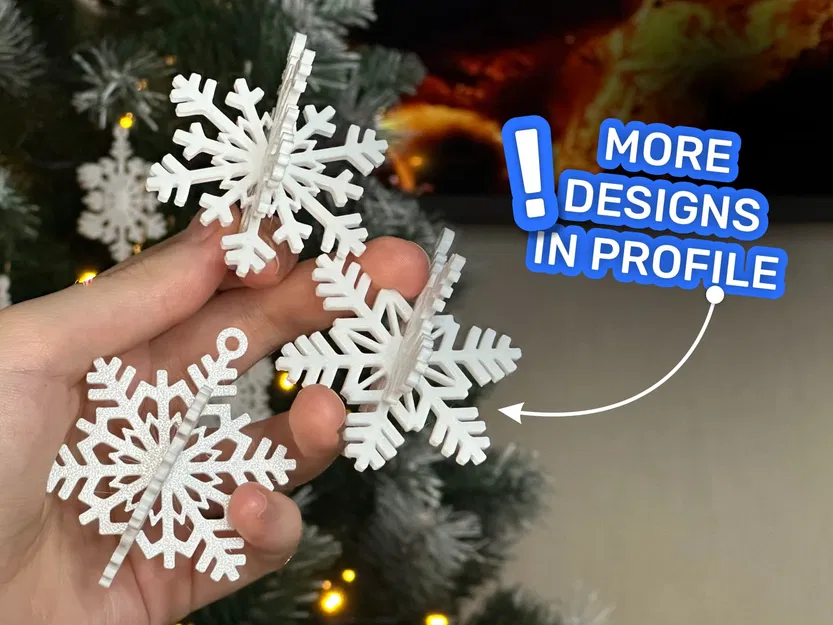 Mô hình 3D Bông Tuyết Lắp Ghép Snap-Fit Trang Trí Năm Mới - Image 6