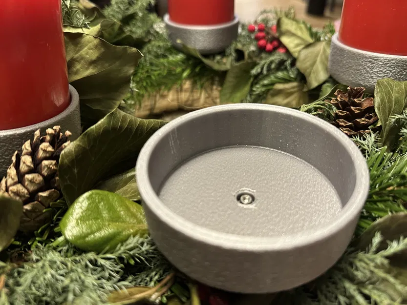 Đế nến Vòng Nguyệt Quế Mùa Vọng cho Nến LED (⌀ 7.5 cm) - Image 1