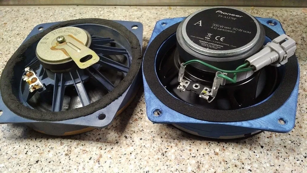 Rổ loa trước Toyota JZX90, kẹp dây, vòng giữ cho loa 5 1/4" - Image 2