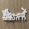 Ông Già Noel Giáng Sinh Cùng Xe Trượt Và Tuần Lộc – Trang Trí Treo Tường/Móc Treo - Thumbnail 2