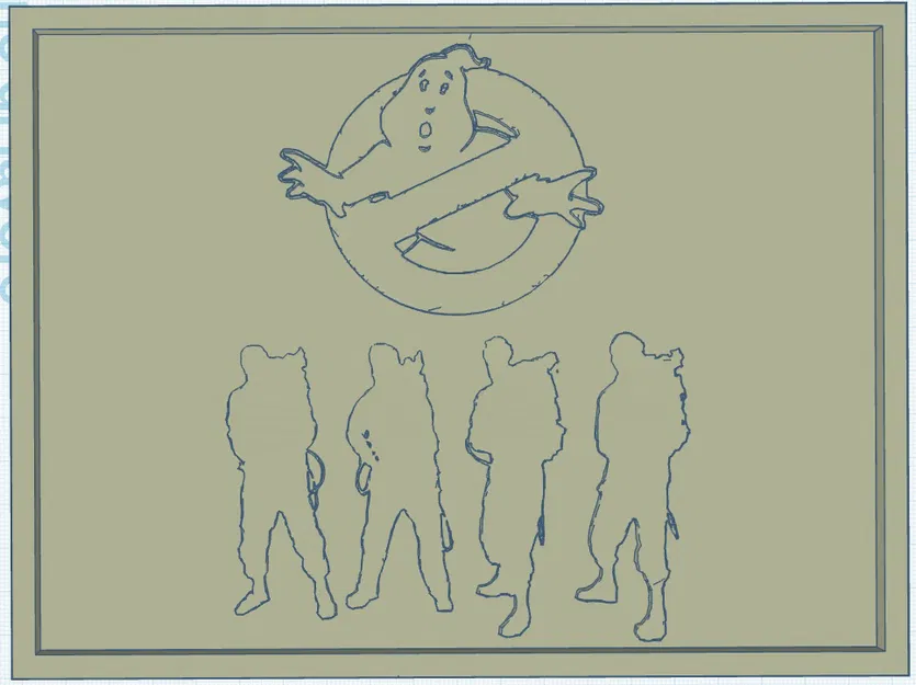 Tấm Biển Treo Tường Ghostbusters – Logo & Hình Bóng Đội - Image 1