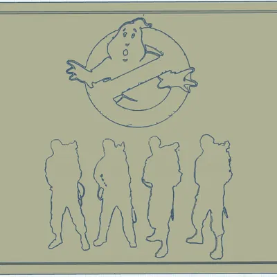 Tấm Biển Treo Tường Ghostbusters – Logo & Hình Bóng Đội