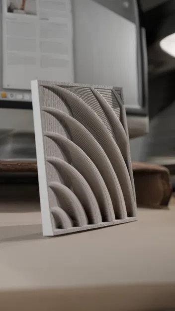 Tranh Treo Tường Hình Gợn Sóng Thiết Kế Tham Số - Image 1