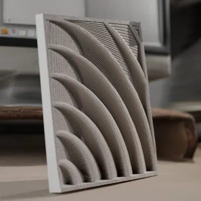 Tranh Treo Tường Hình Gợn Sóng Thiết Kế Tham Số