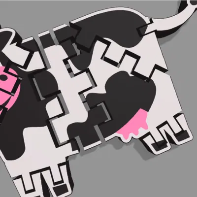 Mô Hình Bò Uốn Dẻo Flexi Cow Độc Đáo