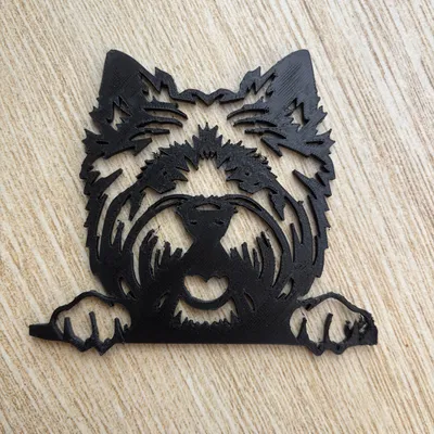 Trang Trí Tường West Highland Terrier / Westie Đặt Đứng 2D