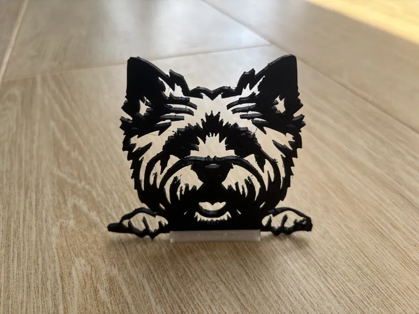 Trang Trí Tường West Highland Terrier / Westie Đặt Đứng 2D - Image 3