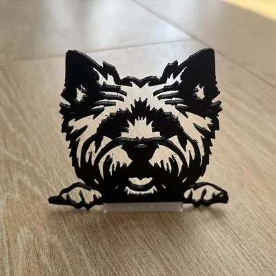 Trang Trí Tường West Highland Terrier / Westie Đặt Đứng 2D