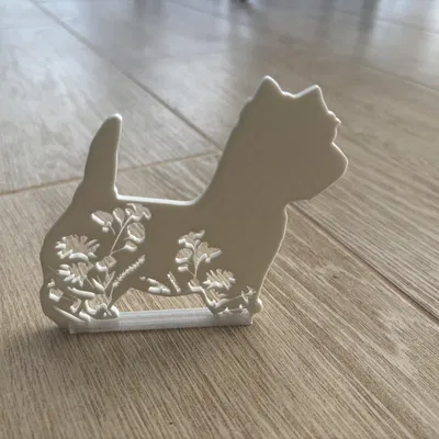 West Highland Terrier – Trang Trí Tường / Chó Westie Đứng Độc Lập