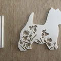 West Highland Terrier – Trang Trí Tường / Chó Westie Đứng Độc Lập - Thumbnail 3