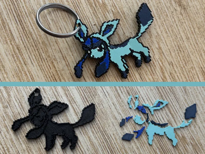 Móc Khóa Glaceon 8-bit Nhiều Mảnh - Image 1