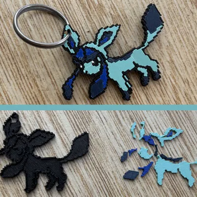 Móc Khóa Glaceon 8-bit Nhiều Mảnh