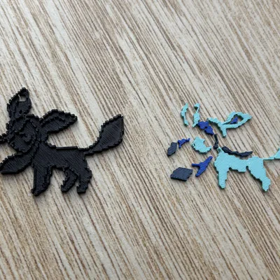 Móc Khóa Glaceon 8-bit Nhiều Mảnh