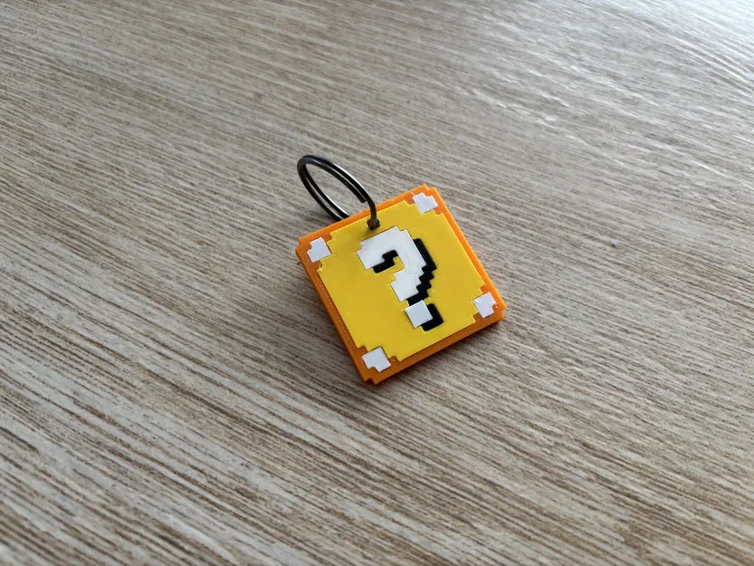 Móc Khóa Mario Lucky Block 8-bit Lắp Ghép Nhiều Phần – Không Cần Keo - Image 4