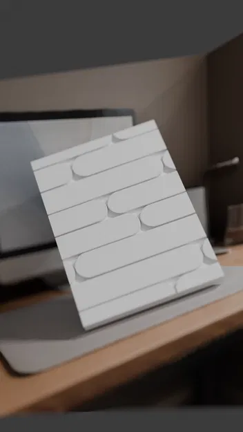 Tranh tường hình học hiện đại - Chạm nổi hình con nhộng tối giản - Image 1