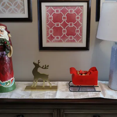 Đĩa Kẹo Xe Trượt Tuyết Ông Già Noel