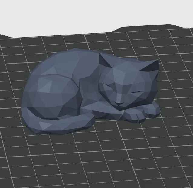 Chú Mèo Low-poly Đang Ngủ - Image 3