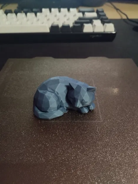 Chú Mèo Low-poly Đang Ngủ - Image 4