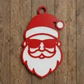 Móc khóa Ông Già Noel đeo kính râm - Thumbnail 1