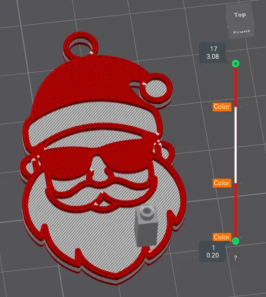 Móc khóa Ông Già Noel đeo kính râm - Image 2