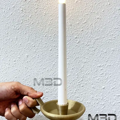 Chân Nến Kiểu Cũ Đơn Giản, Dễ In