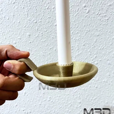 Chân Nến Kiểu Cũ Đơn Giản, Dễ In