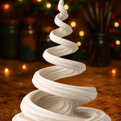 Điêu khắc cây thông Noel dạng sóng