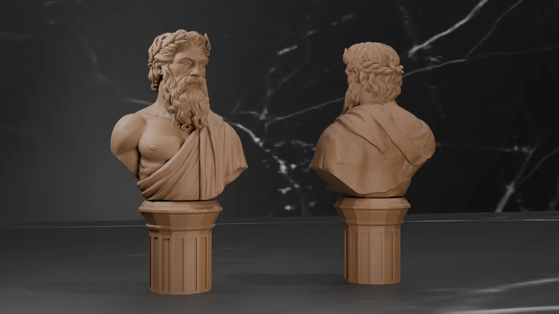 Tượng bán thân Zeus - Tượng Thần Hy Lạp - Image 1