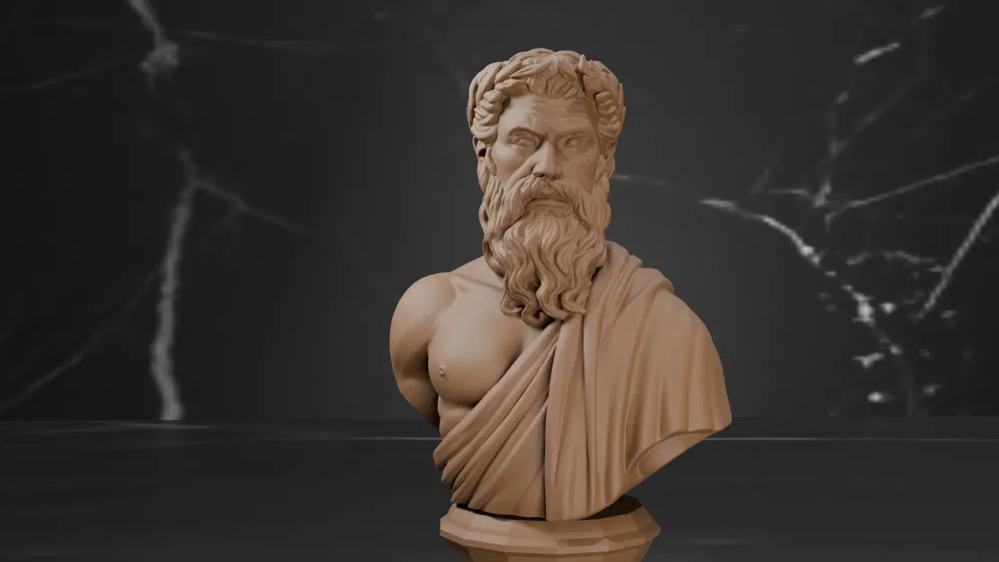 Tượng bán thân Zeus - Tượng Thần Hy Lạp - Image 2