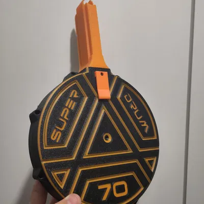 Super Drum 70 | Băng đạn Talon tương thích, 70 viên cho Nerf half-dart