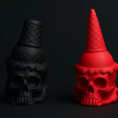 Kem Ốc Quế Hình Đầu Lâu (Skull Cones)