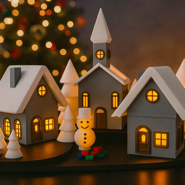 Làng Giáng sinh với Đèn Trà hoặc Đèn LED - Image 4