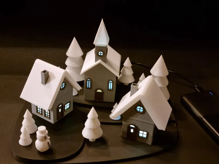 Làng Giáng sinh với Đèn Trà hoặc Đèn LED - Image 6