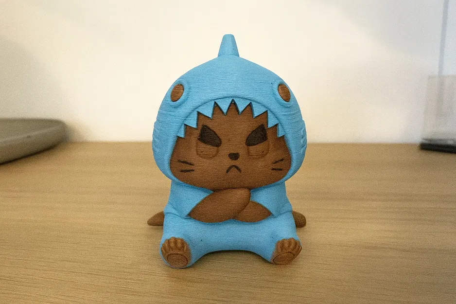 Mèo Cau Có Mặc Đồ Cá Mập (Đa Sắc) - Image 2