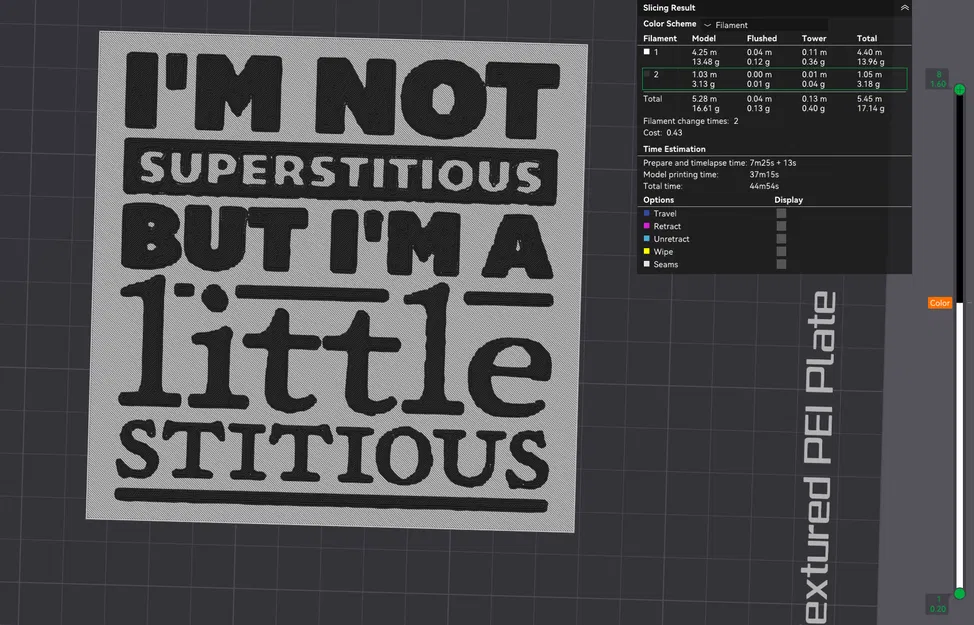 Móc khóa "I'm not superstitious but I'm a little stitious" - Image 1
