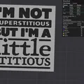Móc khóa "I'm not superstitious but I'm a little stitious" - Thumbnail 1
