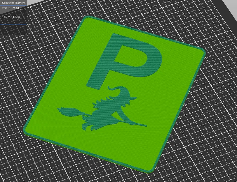 Biển Báo Đỗ Xe Phù Thủy Hexe / Witch - Image 1