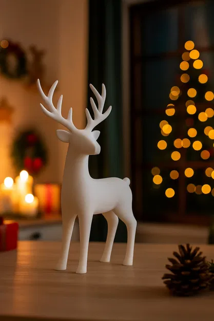 Tượng tuần lộc Giáng sinh tối giản - Image 1