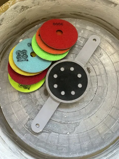 Tấm Đệm Chà Nhám/Đánh Bóng Gốm Sứ Cho Bàn Xoay - Image 1