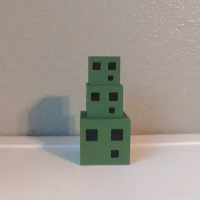 Minecraft Slime 2 Mảnh, Dễ In Không Cần Hỗ Trợ